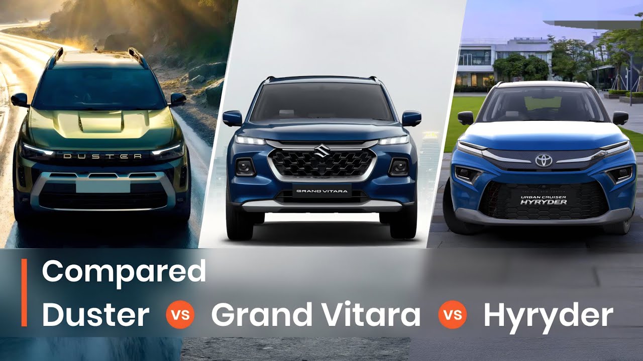 Compared ||  Duster Vs Grand Vitara ,Hyryder ||  #newduster#grandvitara#hyryder#viralcars#trend#new