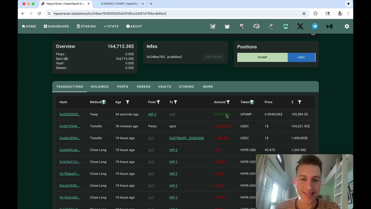 Смотрите текущие TWAP и ликвидации трейдера!?!