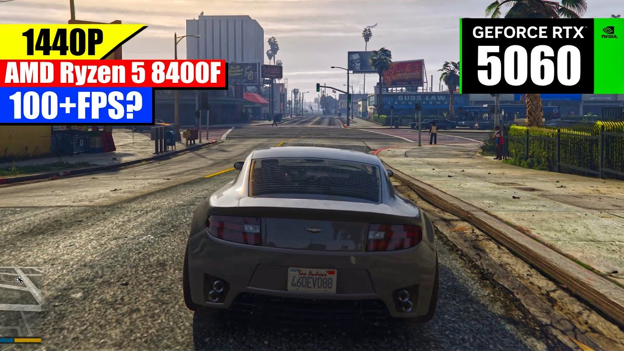 RTX 5060 Ray Tracing + DLSS Frame Gen 1440p | GTA 5 Max Settings | FPS Xpert