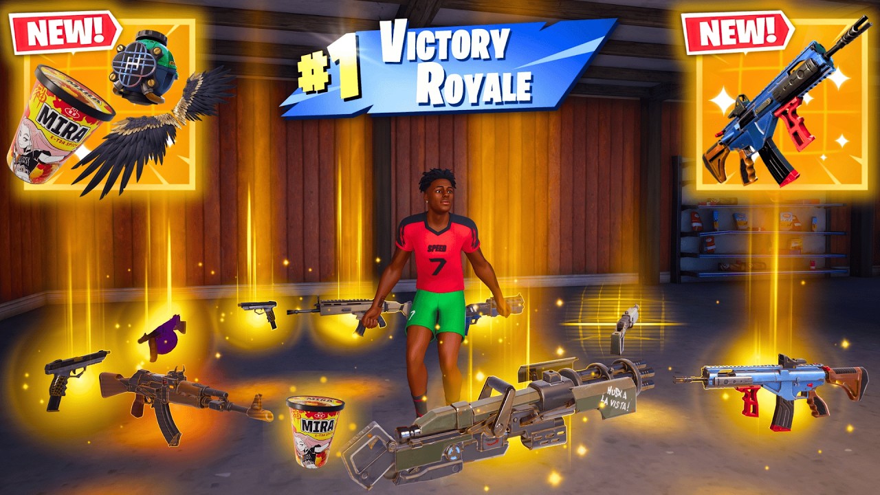 ISHOWSPEED ALL MYTHIC AND EXOTIC GUNS IN FORTNITE (NEW! Fortnite Chapter 7 Season 1)