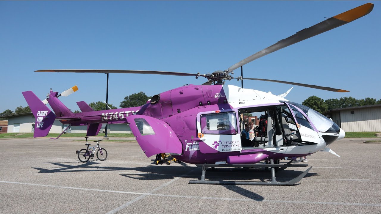2009 Eurocopter EC145/Airbus H145 landing at school!