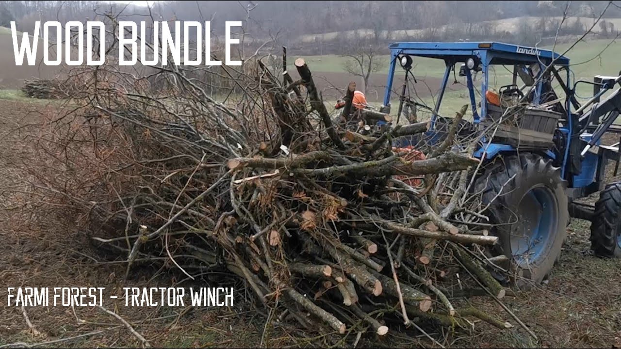 winching wood BRANCHES ! - WOOD BUNDLE | Farmi Forest W50 Winch