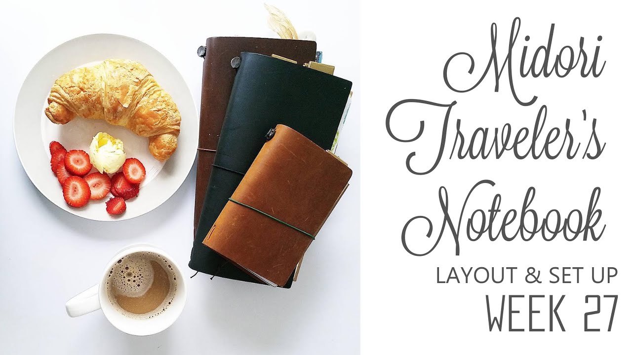My Midori Traveler's Notebook Set Up 2016 - Black Regular + Brown Regular + Camel Passport | Week 27