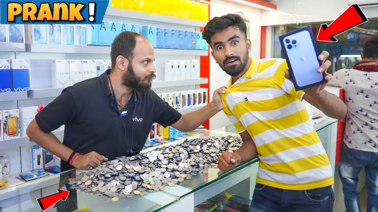 Buying iPhone 13 Pro Max With Coins - Prank | 1,40,000 सिक्को से ख़रीदा आईफोन😂