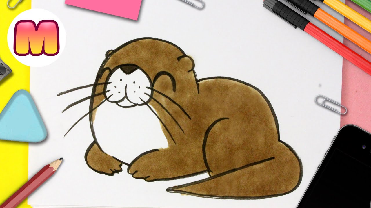 COMO DIBUJAR UNA NUTRIA KAWAII ❤️ dibujos faciles kawaii ❤️ Como dibujar animales kawaii
