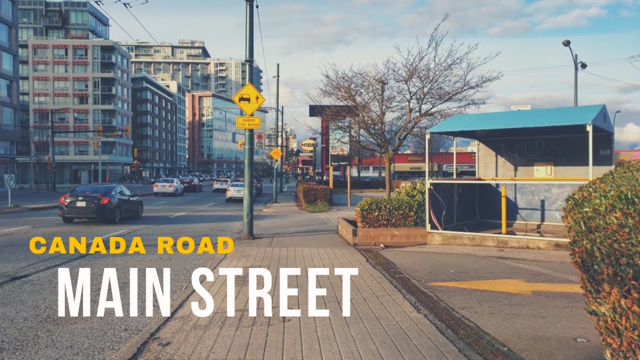[4K] Main Street Vancouver BC Canada - Street Walking TourㅣCanada road, 4K Virtual Tour