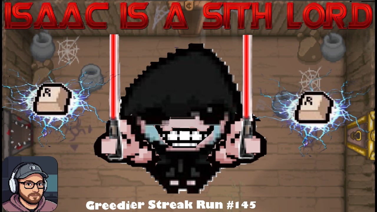 Isaac Becomes a Sith Lord | Binding of Isaac Repentance Greedier Streak Run 145