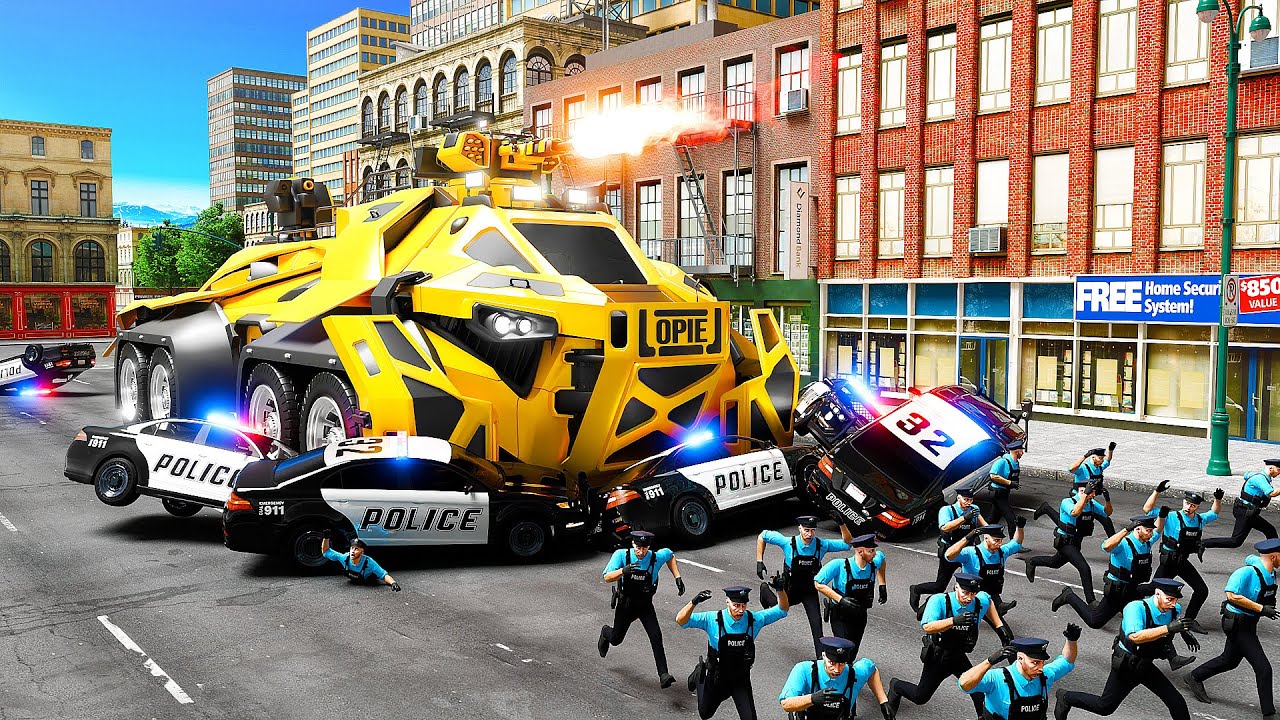20 Incredible Armored Vehicles Destroy Cops in GTA 5 RP