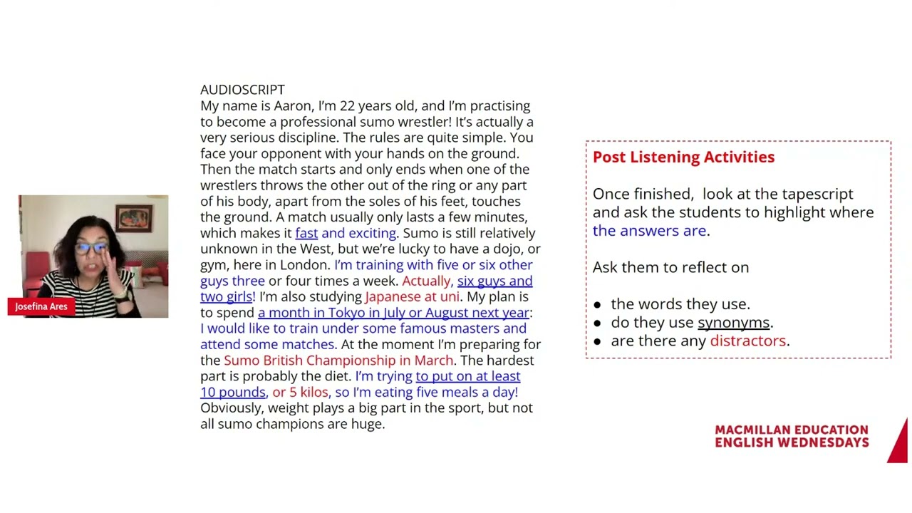 Lend Me Your Ears - Teaching Listening to Italian teens - PART 2 | Josefina Ares