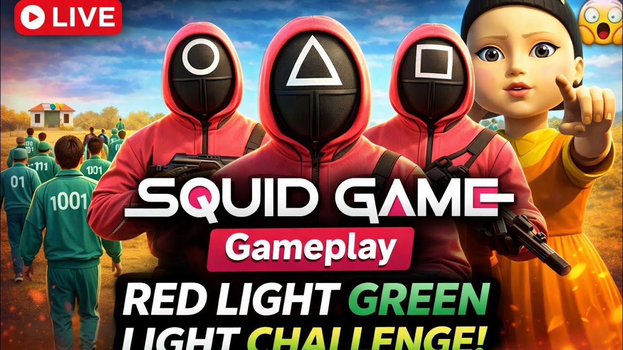 🔴 LIVE Squid Game Gameplay | Red Light Green Light Challenge 😱 | Pro Player Live