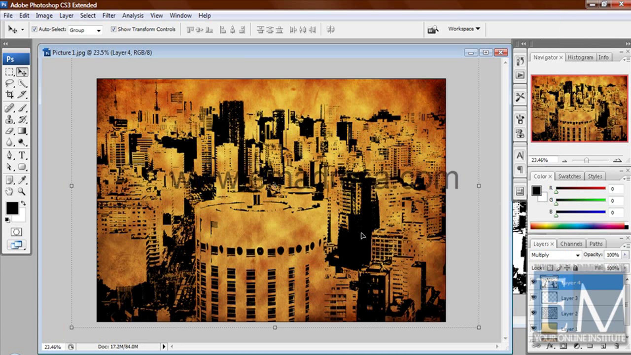 How to make Grange Background in Adobe Photoshop