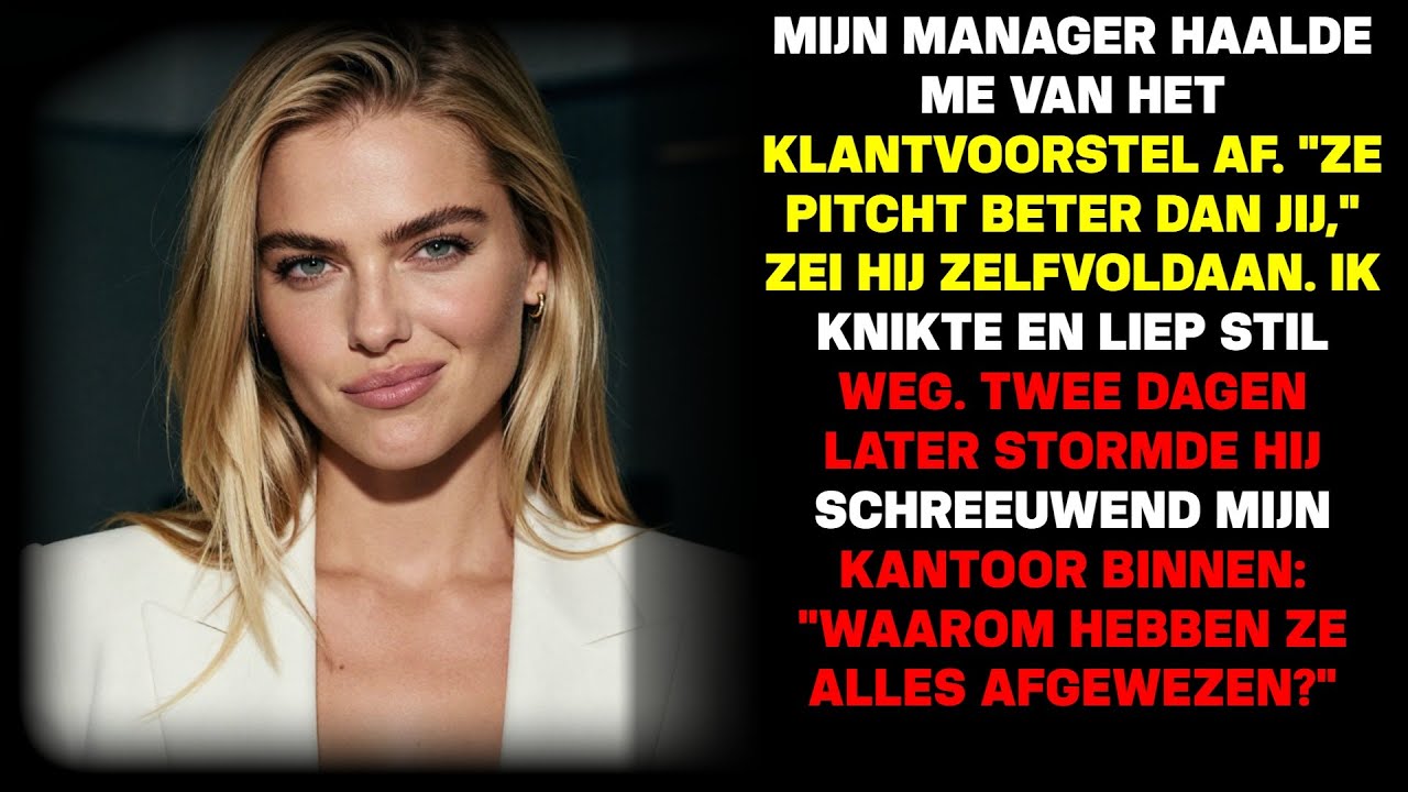 Manager haalde me uit het voorstel - Grote fout, wraak volgde