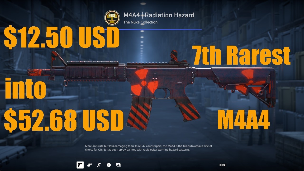 Я попытался попасть в седьмой по редкости M4A4 в CS2 (шанс 10%).