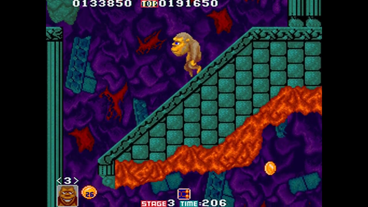 Toki (Juju Densetsu) Arcade 533.550 Points One Credit Clear by Hiei (No Autofire)
