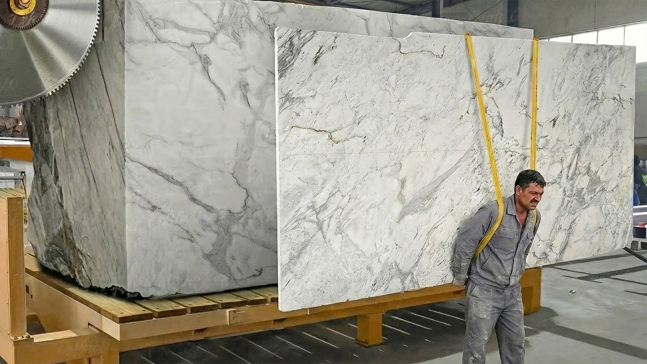 From STONE To MARBLE SLAB | How It’s Made
