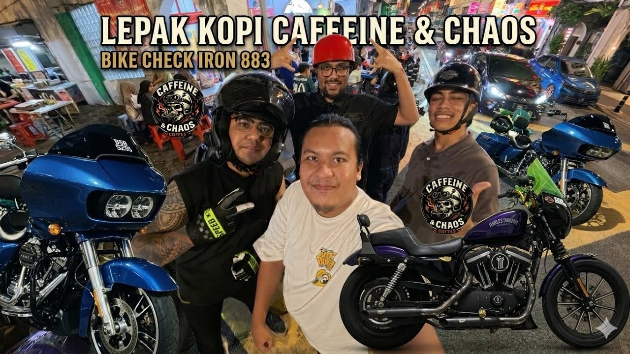 LEPAK KOPI CAFFEINE & CHAOS.. BIKE REVIEW IRON 883 ANDREW RPM #HARLEYDAVIDSON #SPORTSTER #iron883 