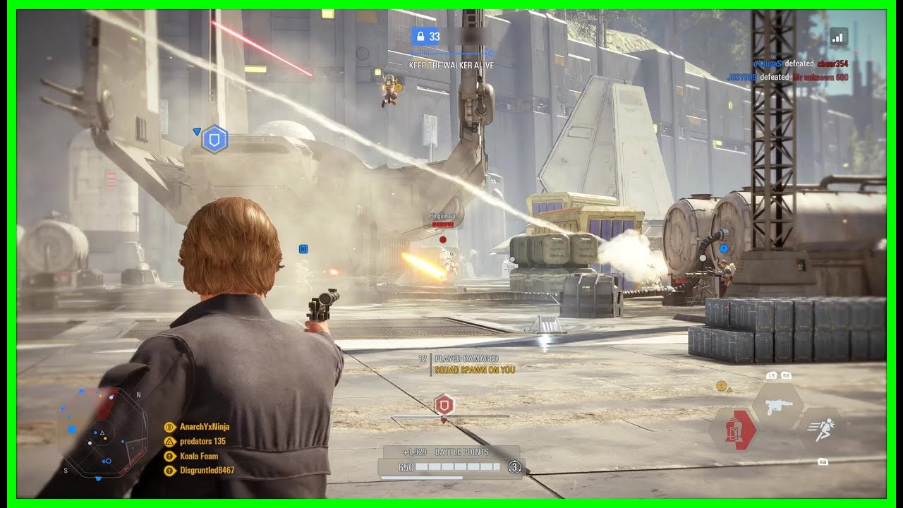 Han Solo assaulting the Imperial base on Endor! Han Killstreak! - Star Wars Battlefront 2
