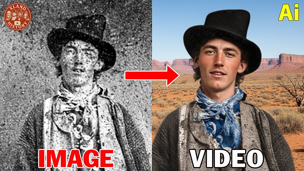 Billy the Kid vs Wild West Legends Brought Back to Life using AI | Rare Historical Photos