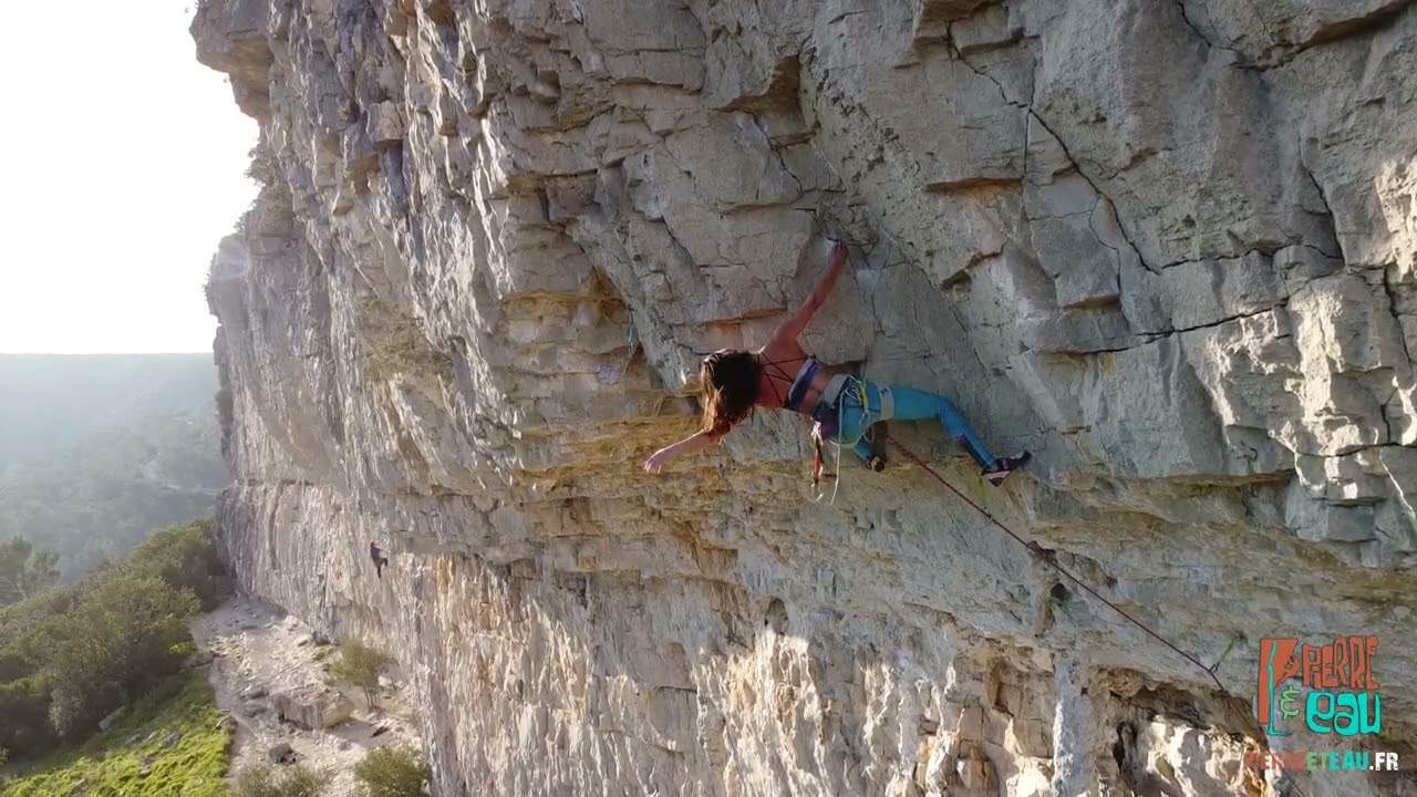 Elsa, Makossa, 7c+ &agrave; vue &agrave; Claret