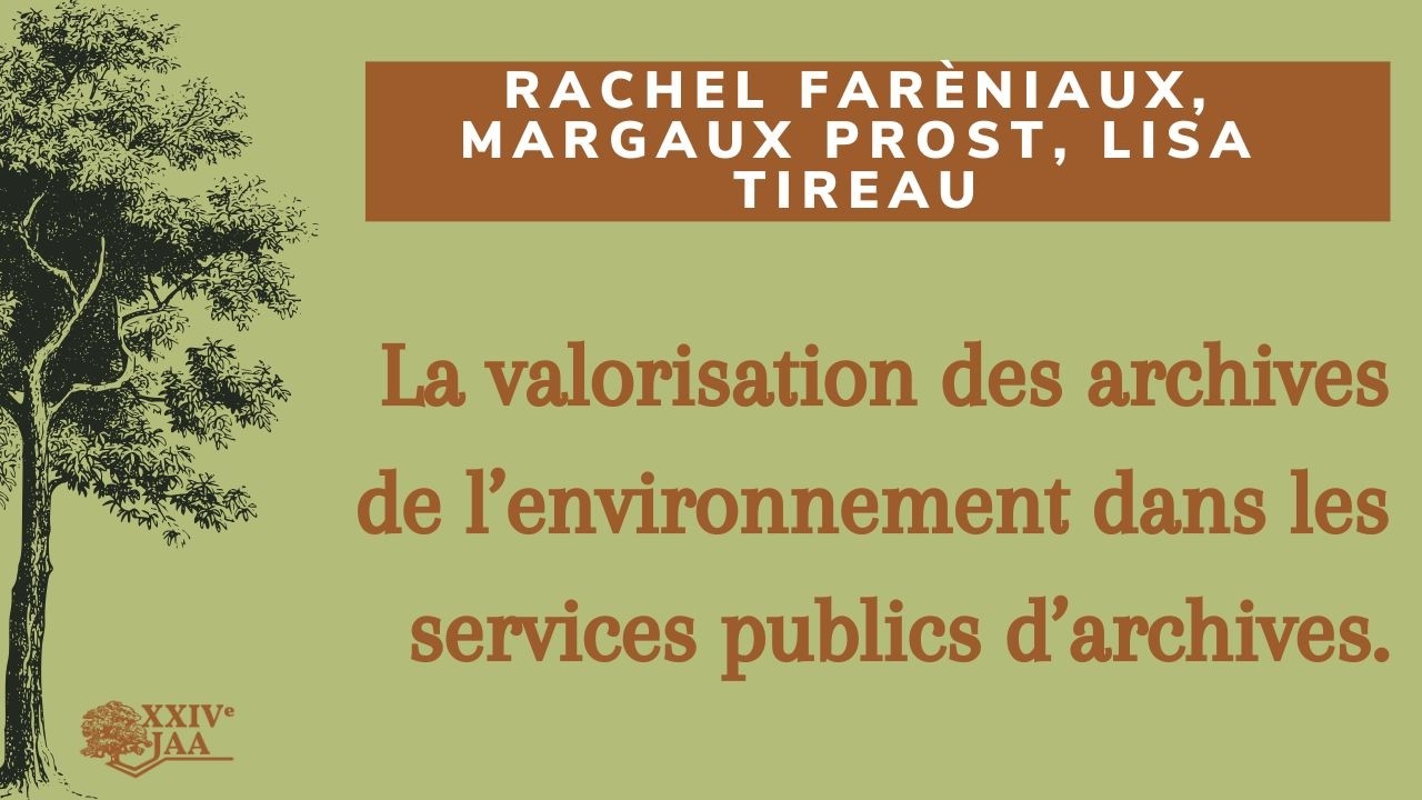 JAA 2026 - La valorisation des archives de l'environnement