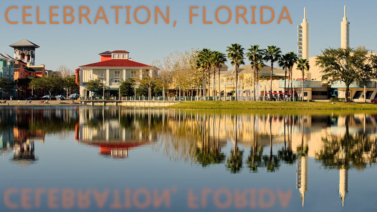 Driving around Celebration, Florida -- A Walt Disney Company Development