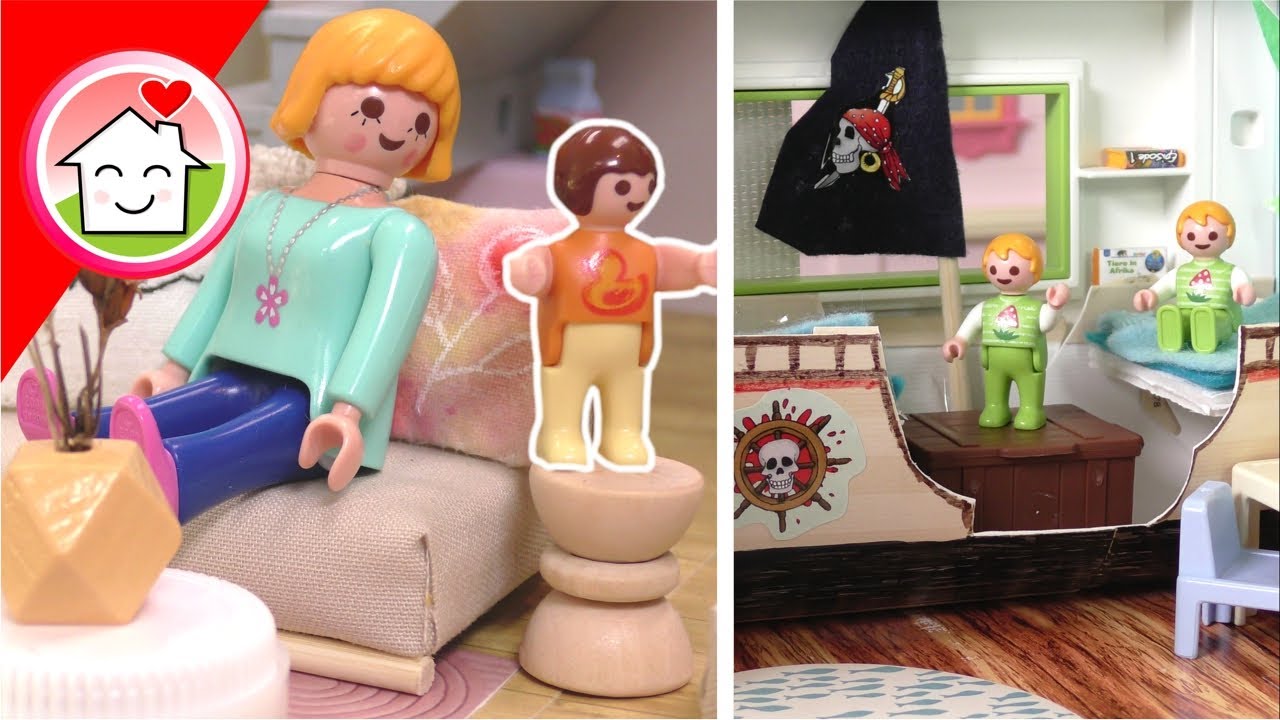 Playmobil Familie Hauser - neues Kinderzimmer für Paul und Alex - Herbst Deko - Pimp my PLAYMOBIL