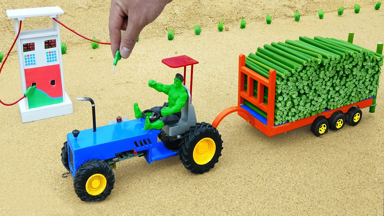 DIY Mini Gas Pump ⛽ for Tractor 🚜 | Fun Science Project & Rescue Mission