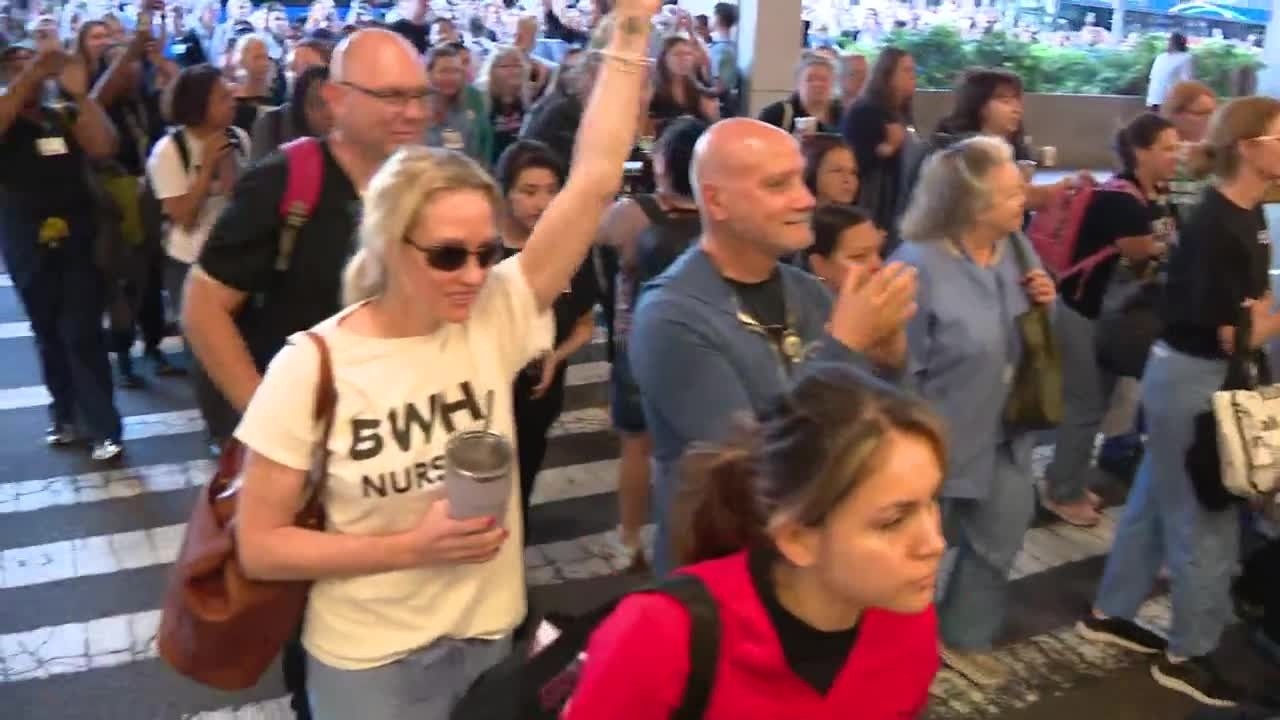 Thousands of nurses return to work at Brigham and Women's Hospital