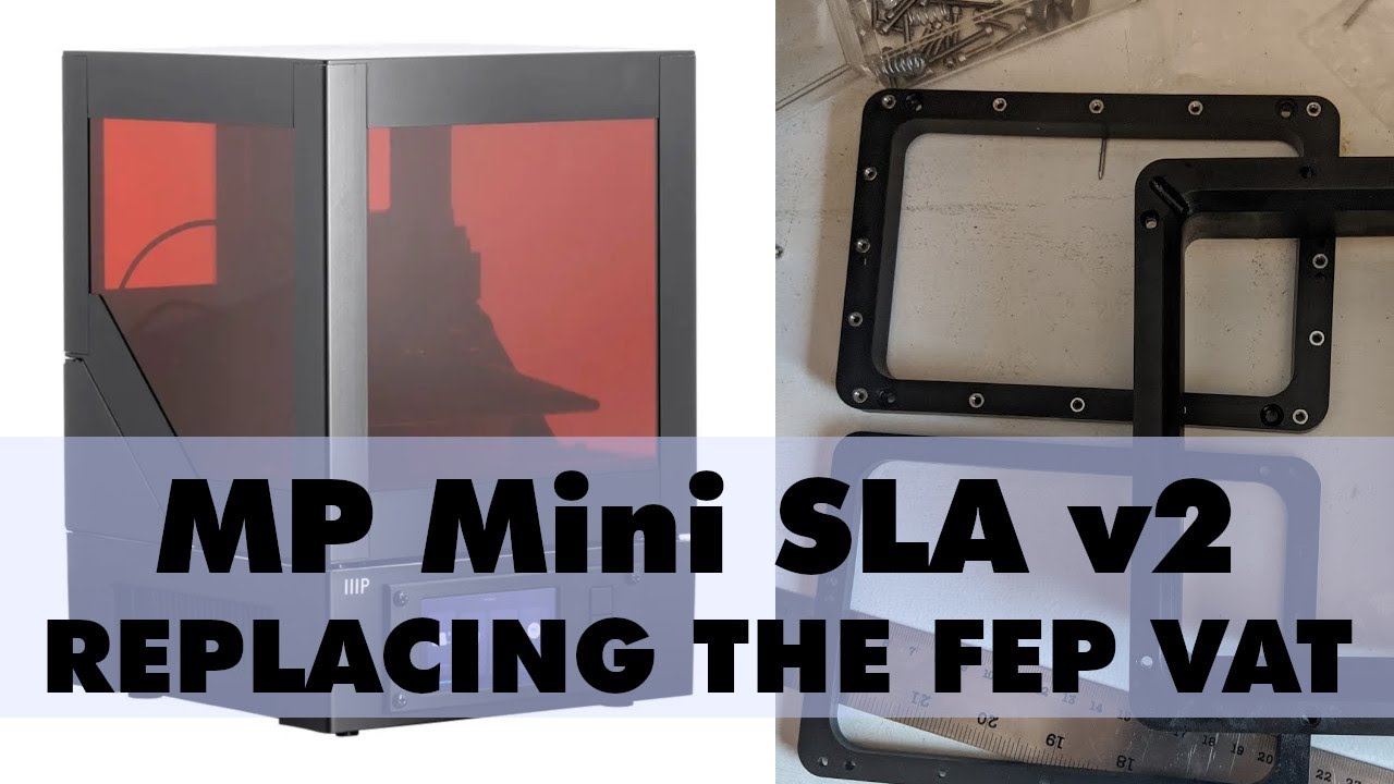 Replacing FEP in an MP Mini SLA (v2) & cleaning hard resin from the LCD - VAT repair for super cheap