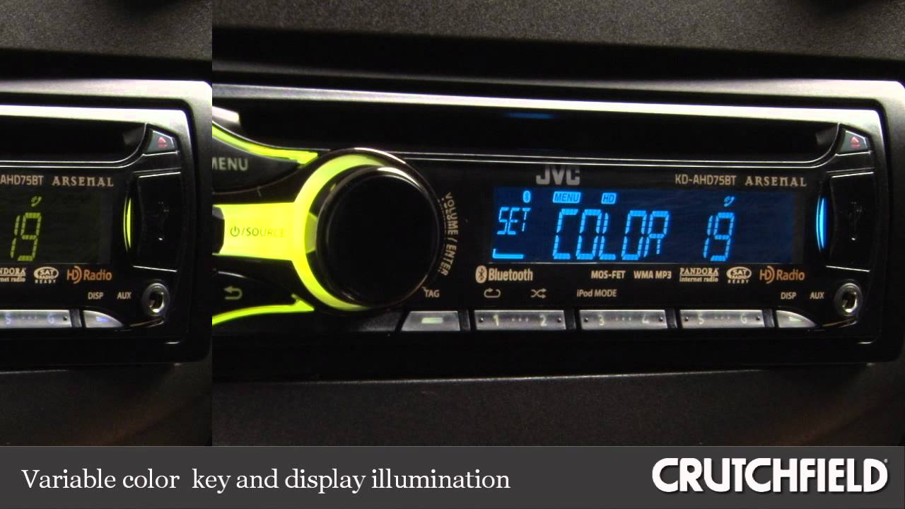 JVC Arsenal KD-AHD75BT CD Receiver Display and Controls Demo | Crutchfield Video