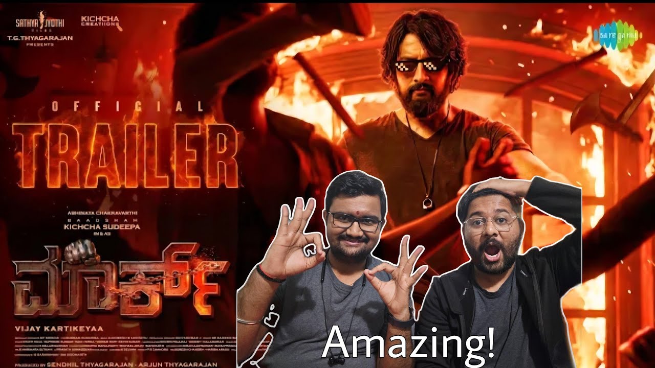 MARK Official Trailer Reaction | Kichcha Sudeepa | V Kartikeyaa | Ajaneesh Loknath | USA Kannadigaru