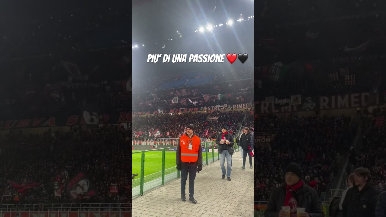 La curva piu&rsquo; bella ❤️🖤 #milan #amore #calcio #short  #curva