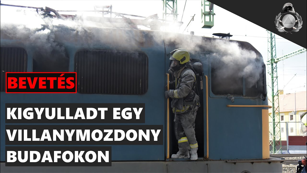 Kigyulladt egy villanymozdony Budafokon