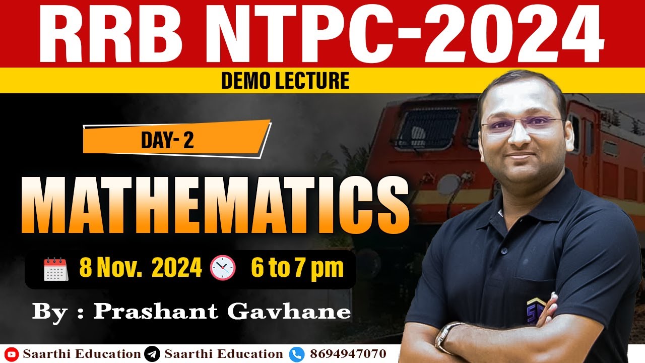 RRB NTPC BATCH DEMO DAY-2 (Advance Maths by Prashant Sir)