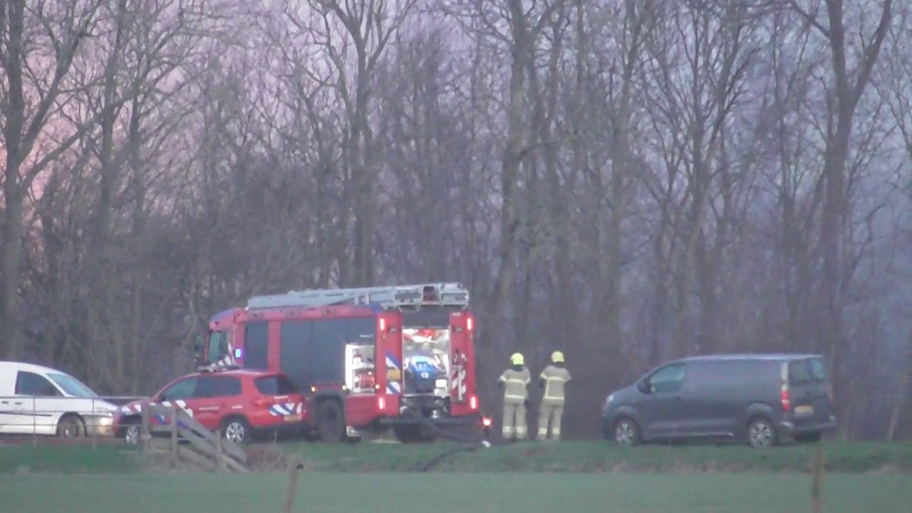 Grote brand aan Middelandseweg bij Oudeschild