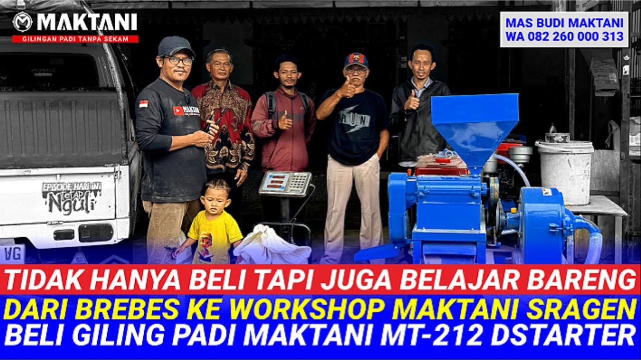 Belajar Bareng Di MAKTANI   Jauh Dari Brebes Ke Sragen Pengambilan Mesin Giling MT212 Dstarter 26pk