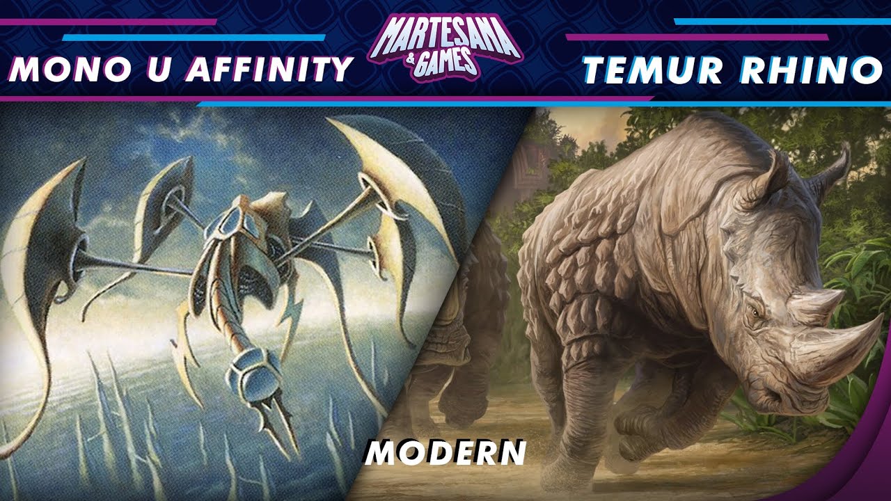 MTG MODERN - Mono U Affinity vs Temur Rhino - Martesana&Games