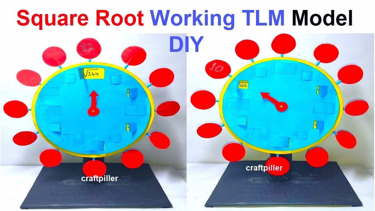 square root mathematics working model tlm for B.Ed Students | @howtofunda | craftpiller