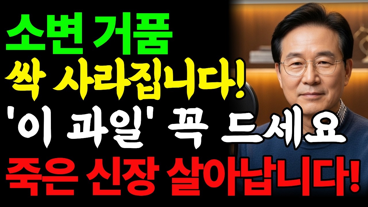 의사도 놀란 과일의 힘! 소변 거품 사라지고 신장이 되살아납니다 | 투석예방 | 콩팥건강 | 소변거품 | 만성콩팥병 | 단백뇨 | 신장에좋은과일 | 시니어건강 | 건강정보