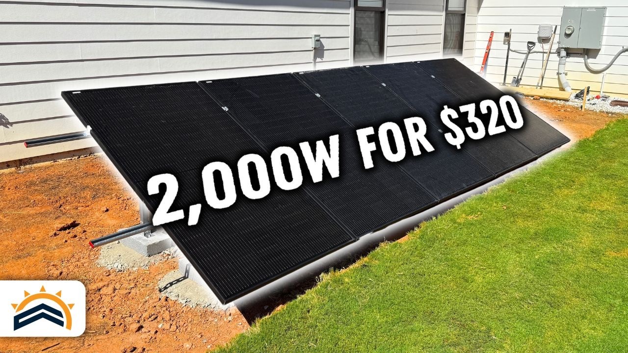 Is This the Cheapest 400W Solar Ground Mount? Full Installation!