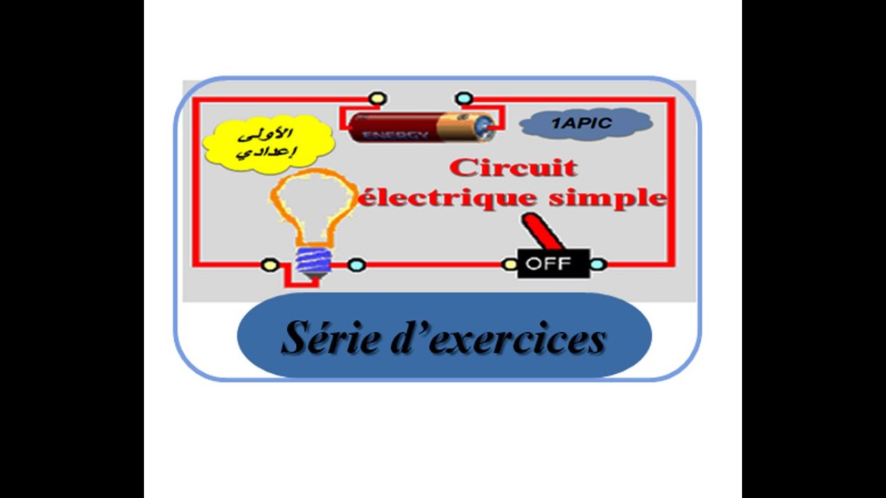Le circuit électrique simple :Série d'exercices (1APIC)الأولى اعدادي
