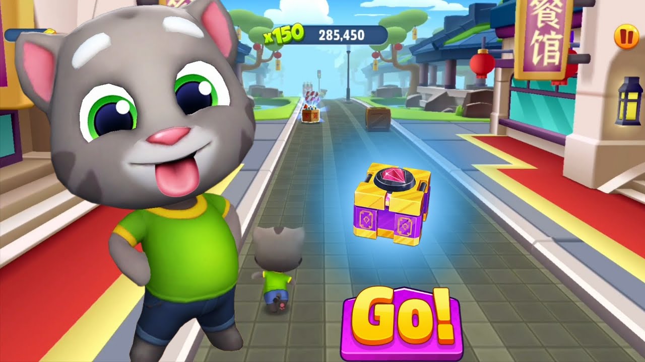 Talking Tom Gold Run Gameplay - Original Tom vs New Year 2020 - Fullscreen