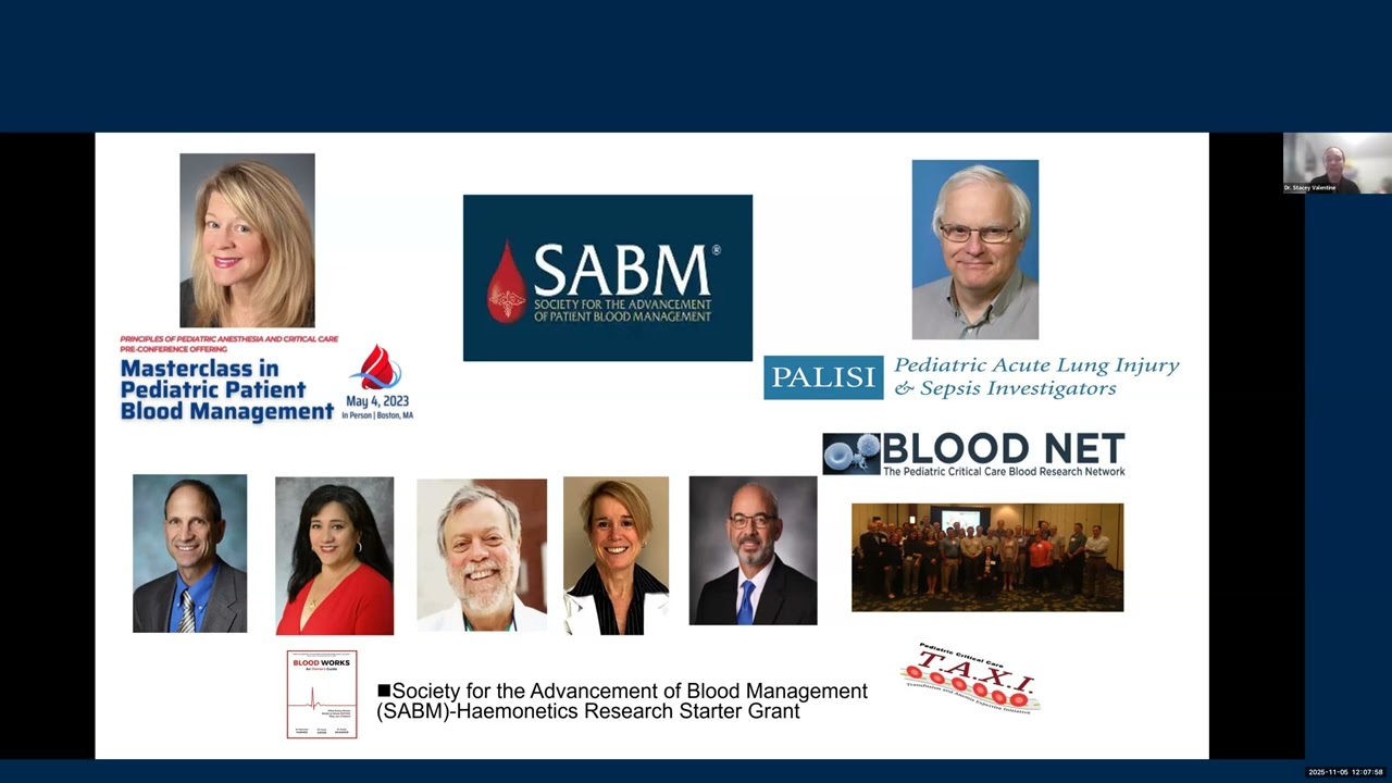 Pediatric Patient Blood Management: Let's Dive into PBM! | SABM