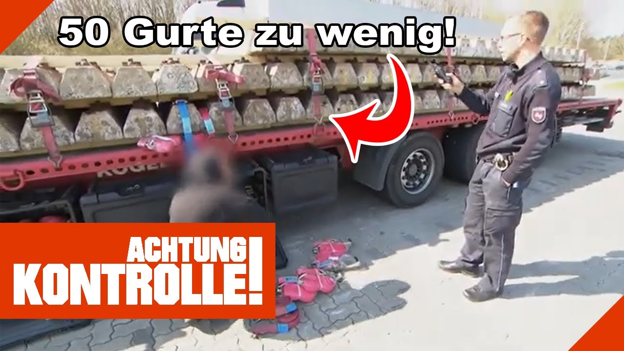24 Tonnen Ladung mit nur 10 Spanngurten gesichert?! |2/2| Kabel Eins | Achtung Kontrolle