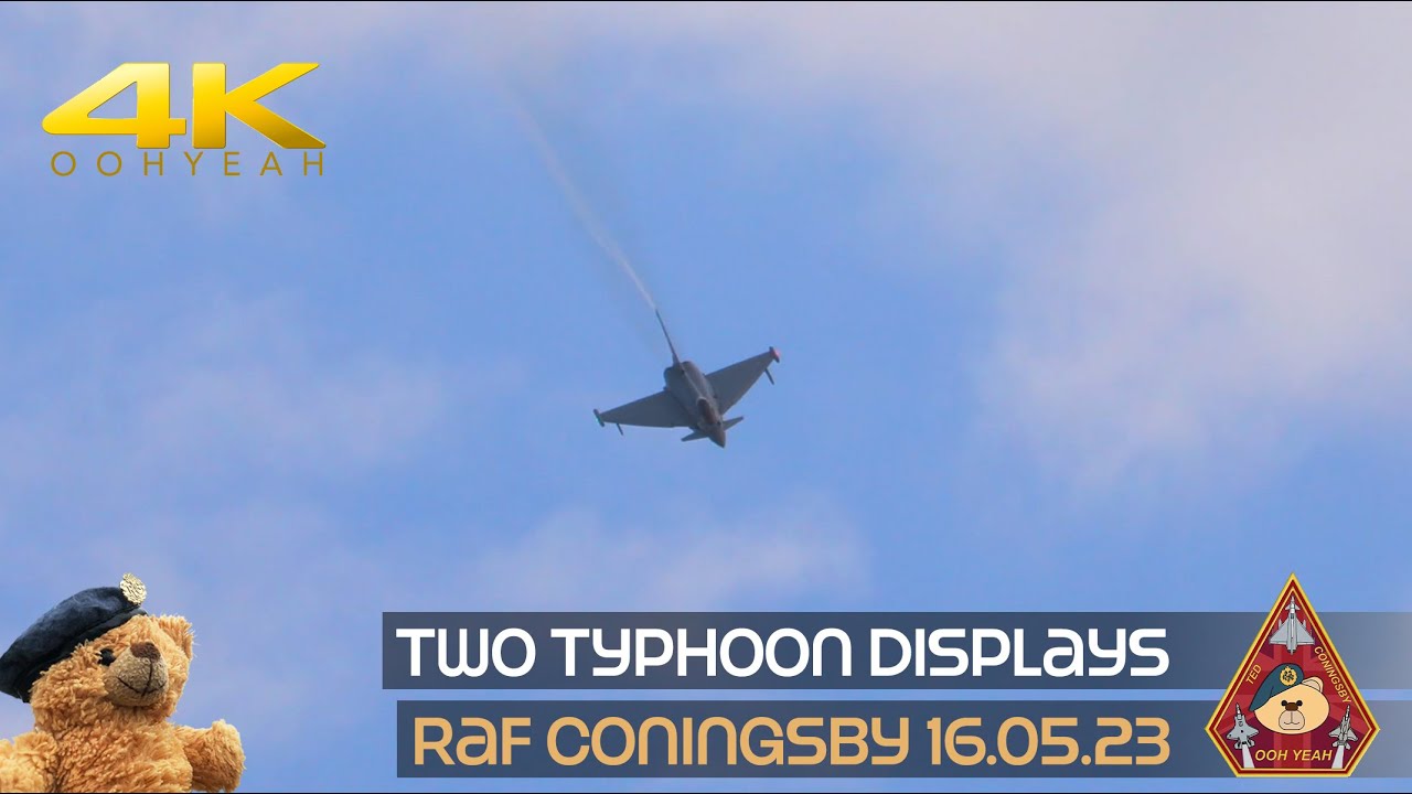 BEST SHOW ON EARTH 2023 TYPHOON DISPLAY PILOT &lsquo;ANARCHY1&rsquo; WITH TWO DISPLAYS | RAF CONINGSBY 16.05.23