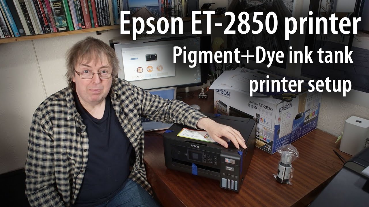 Epson 2850 EcoTank inkjet printer setup A4/letter size pigment black and CMY dye inks]