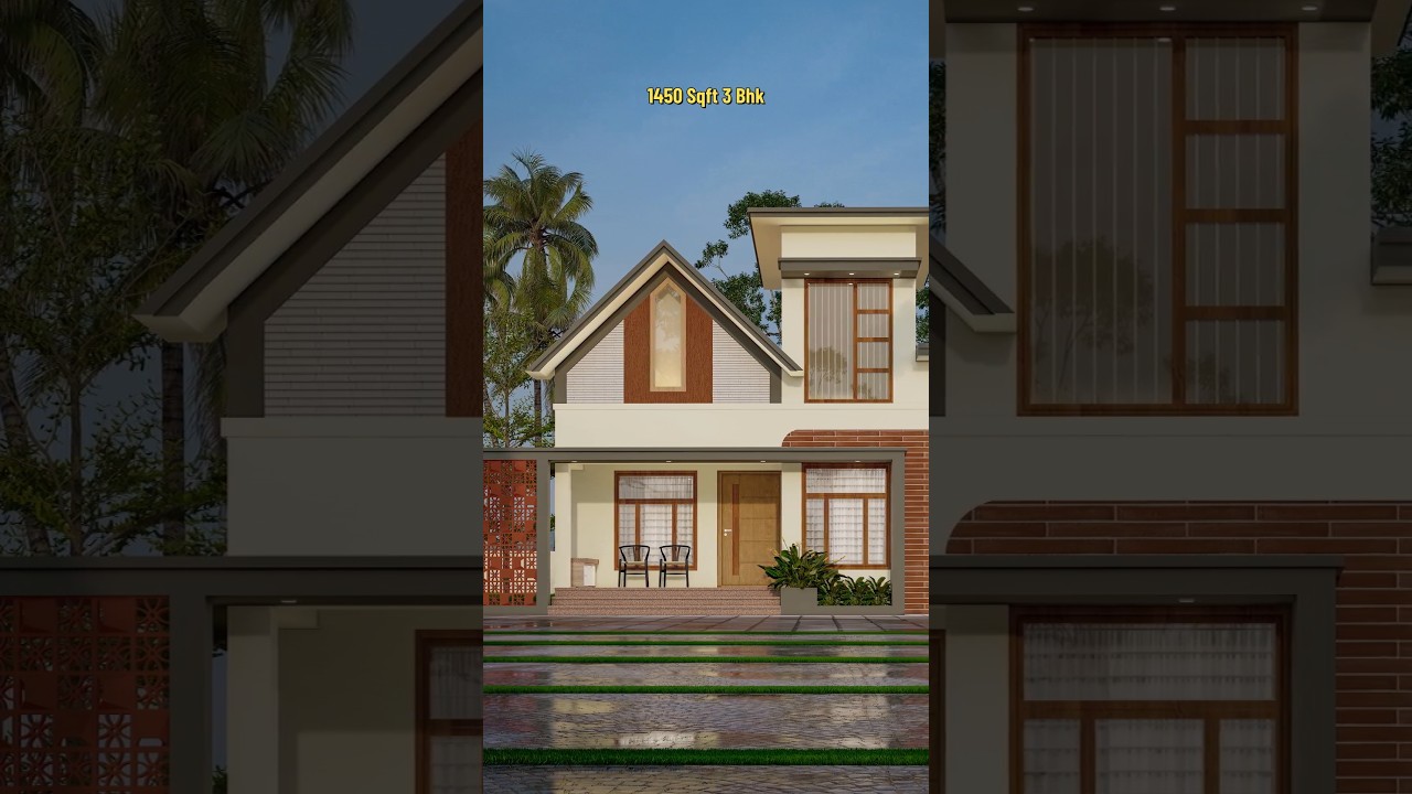 1450 Sqft ൽ അതിമനോഹരമായ 3bhk വീട് 