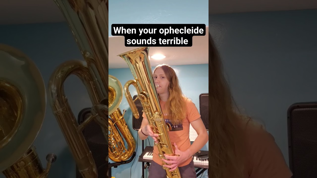 When your instrument sucks #music #ophicleide #brass #fnaf