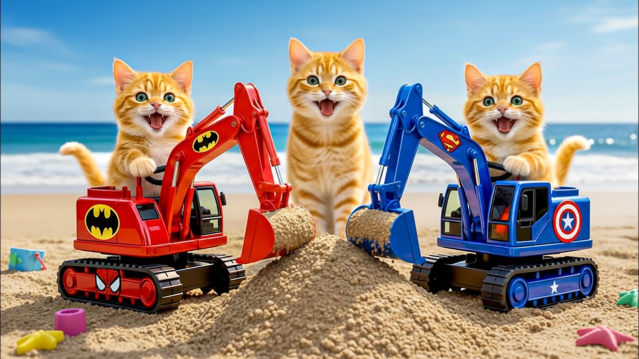 Mama Cat Trims Fur on the Farm and Makes Tiger Hat For Kittens At Home🐾🎩🐯