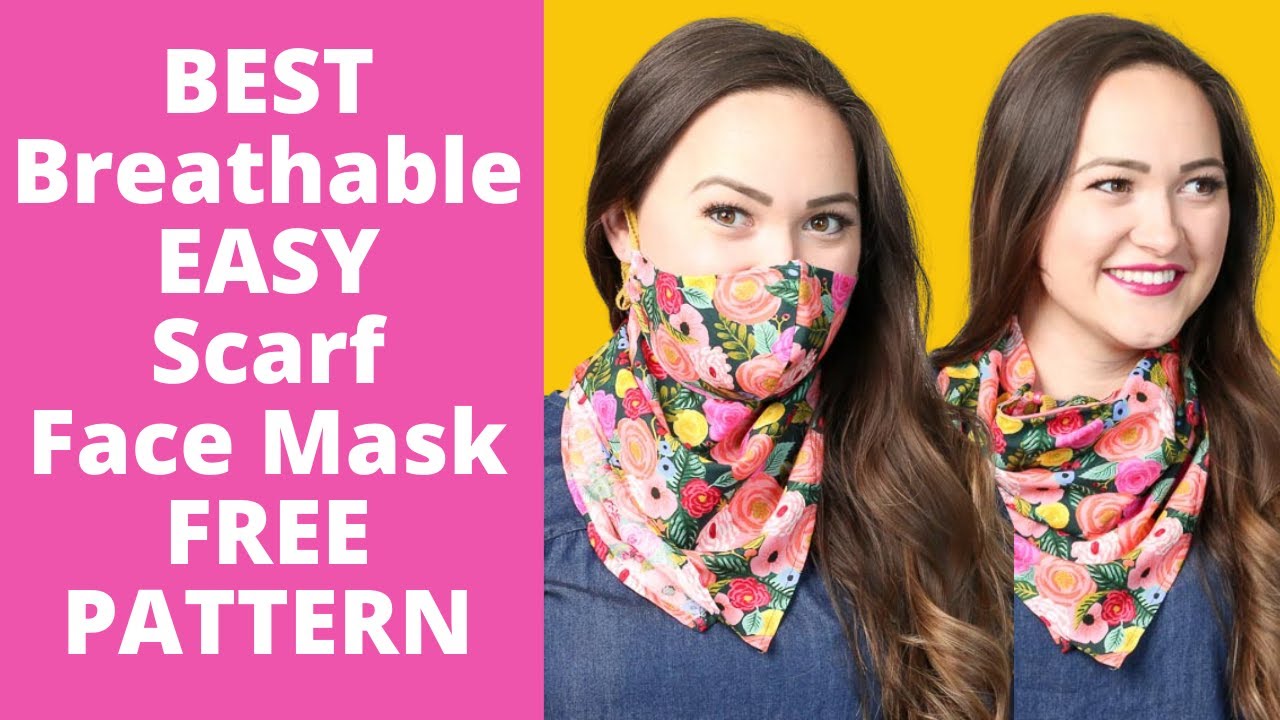 EASY Scarf Face Mask - Two Ways- FREE Sewing Pattern Sweet Red Poppy